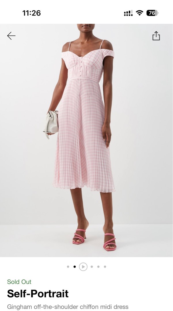 Self portrait gingham dress new arrivals