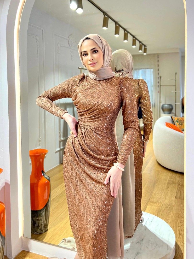 Gold hotsell hijab dress