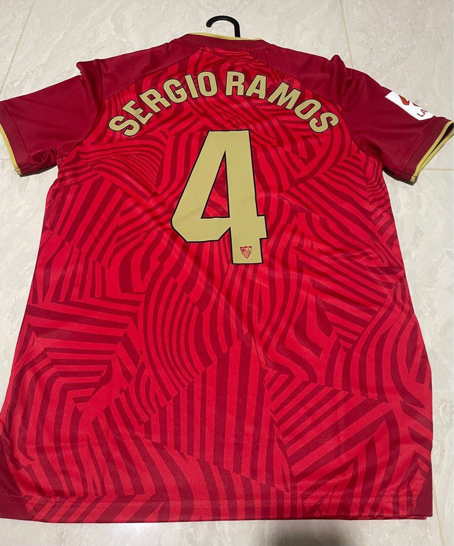 Sergio Ramos Sevilla 2023 Away Jersey Men s Fashion Activewear