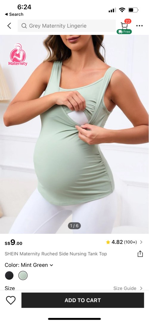 SHEIN Nursing top, Women's Fashion, Maternity wear on Carousell