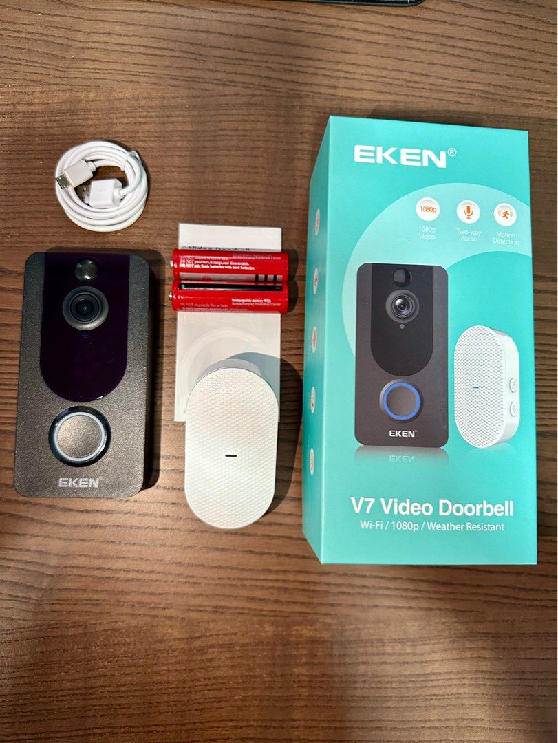 Smart Video Doorbell Wifi EKEN V7, Furniture & Home Living, Security