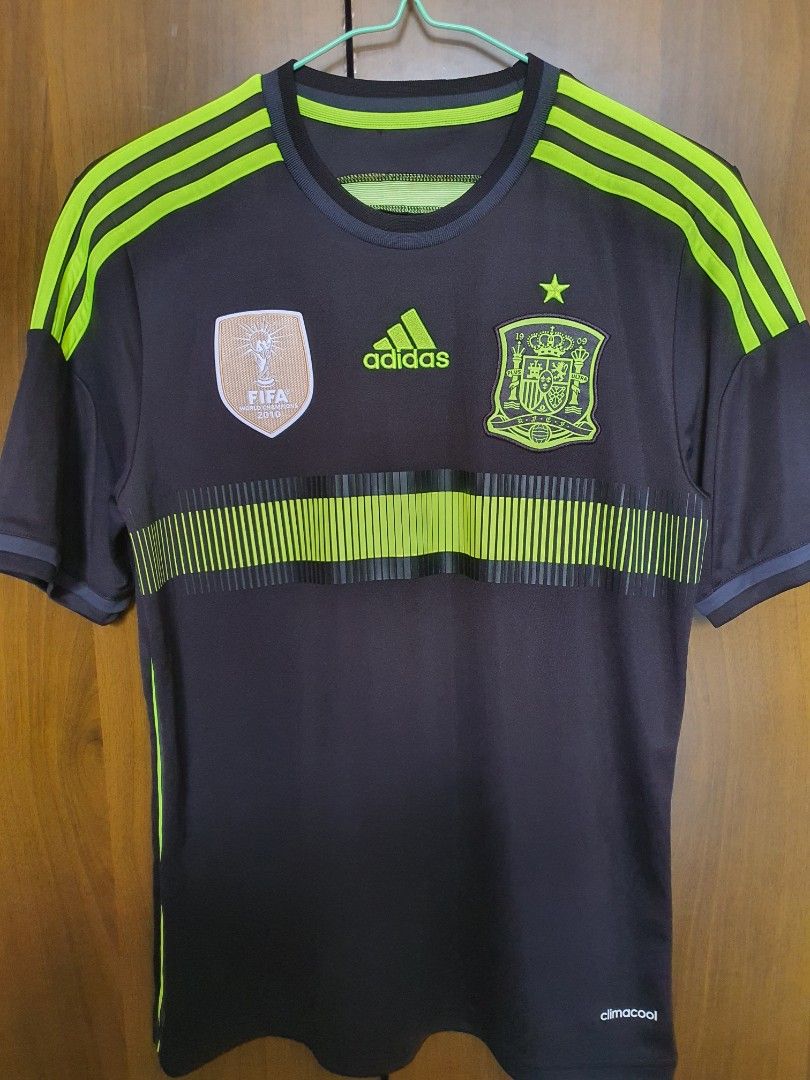 SPAIN 2014 WORLD CUP QUALIFICATION HOME JERSEY AUTHENTIC ADIDAS CLIMAC –  vintage soccer jersey