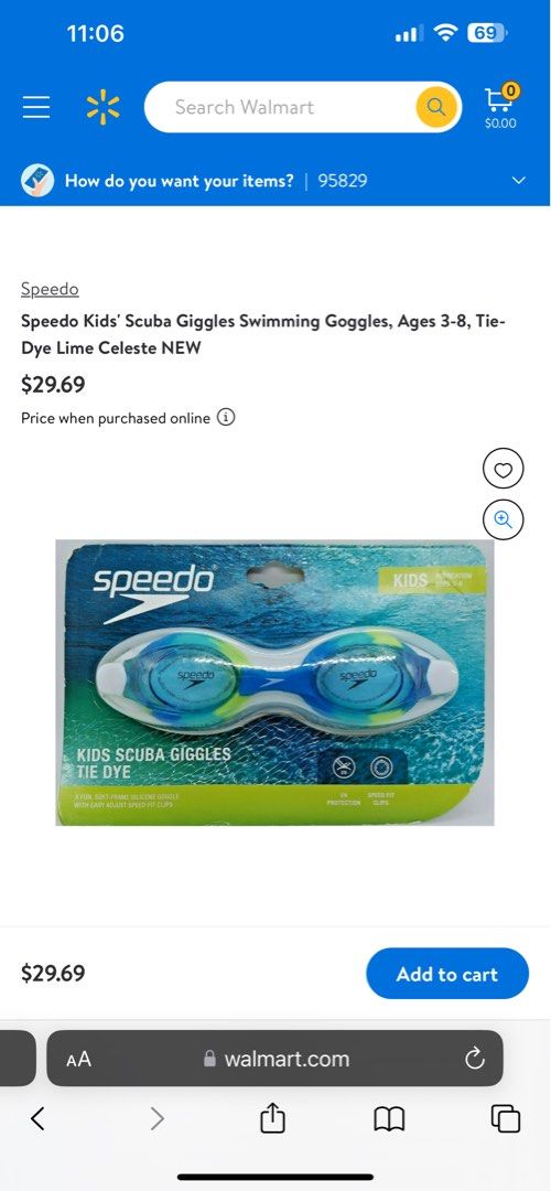 Speedo Kids Scuba Giggles Swimming Goggles Hobbies Toys Travel