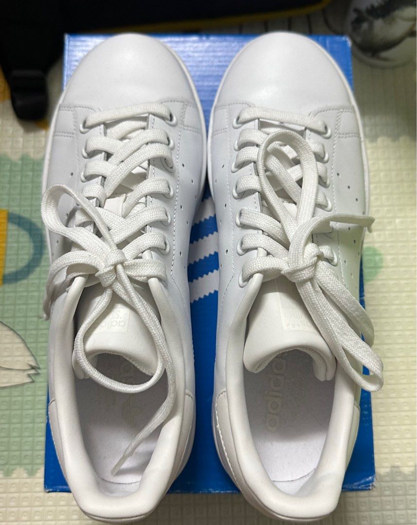 Stan smith plain on sale white