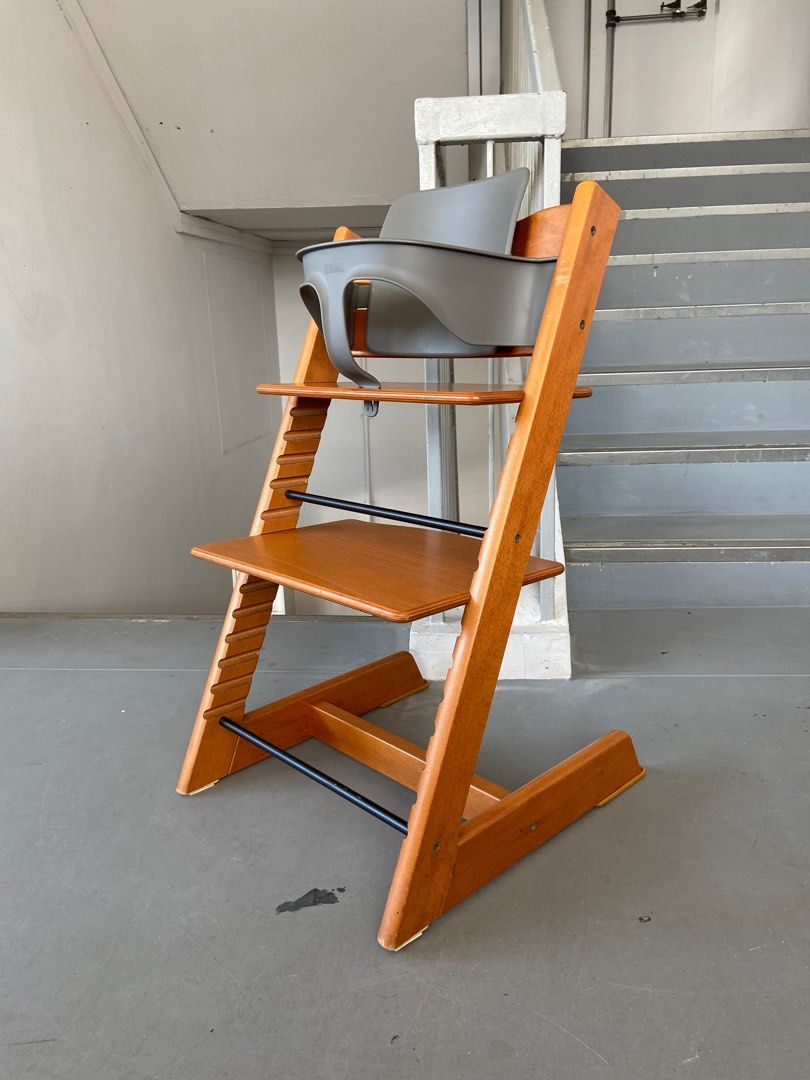 Stokke Tripp Trapp High Chair with baby set and gliders, Babies & Kids