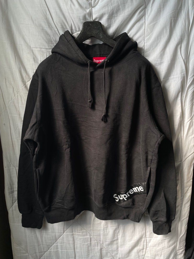 Supreme corner logo hoodie hotsell