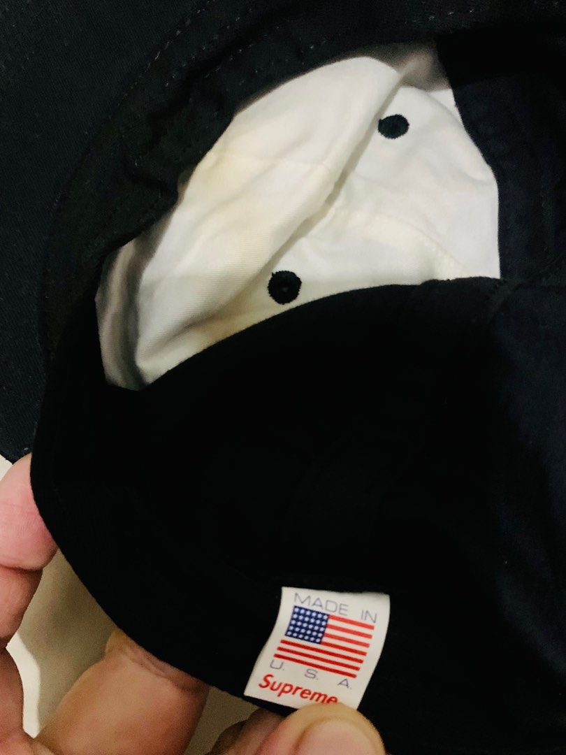 Supreme New York Classic Logo Hat (Category: Caps & Hats) located in Las Pinas. Submitted by FavoriteThings28 (Listing ID 1258999260, Image 3). Description: Authentic. Curdoroy material. Medyo may bali yung brim due to packing . May discoloration din sa cloth material sa loob ng hat, but still stylish and useful. Price + shipping if needed .