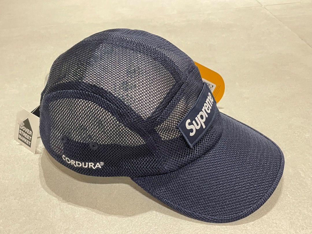 全新Supreme SS23 Week 18 MESH CORDURA® CAMP CAP (Navy), 男裝, 手錶 
