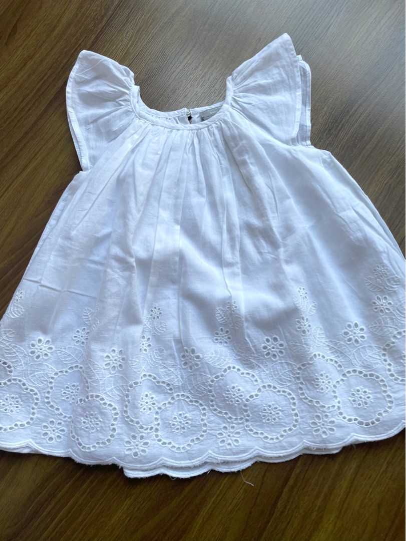 Tahari baby white dress outlet
