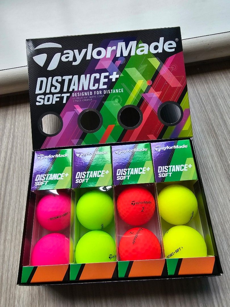 Taylormade Distance+ Soft color golf balls, Sports Equipment, Sports
