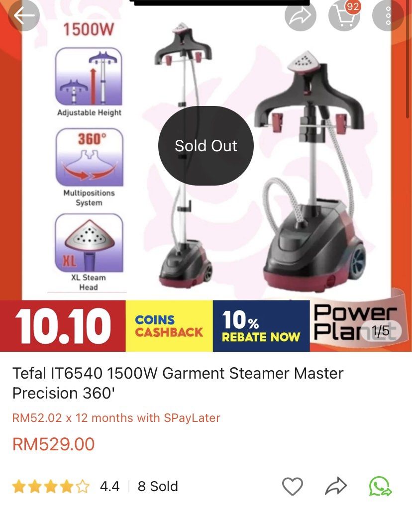 Tefal Master Precision 360, TV & Home Appliances, Irons & Steamers on ...