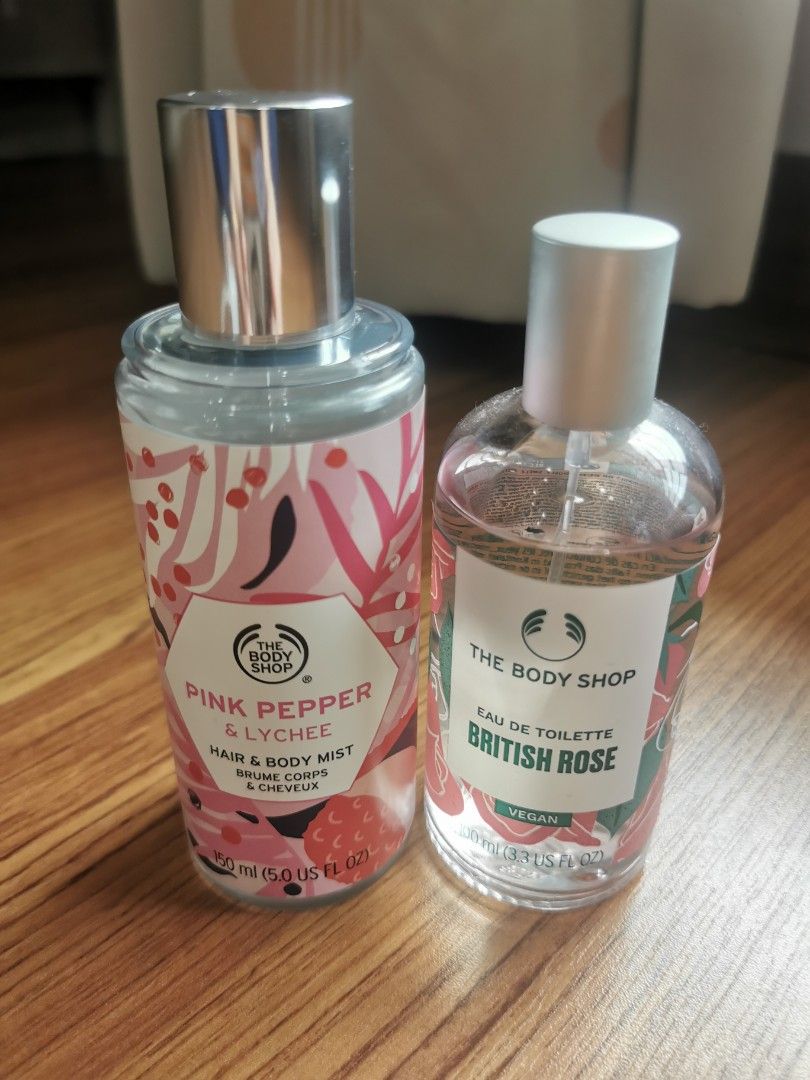 The body shop pink pepper & lychee hair & best sale body mist