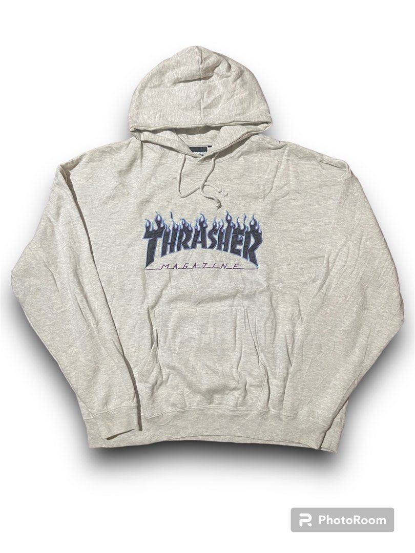 THRASHER MAGAZINE MADE IN JAPAN EMBROIREDED FLAMES HOODIE