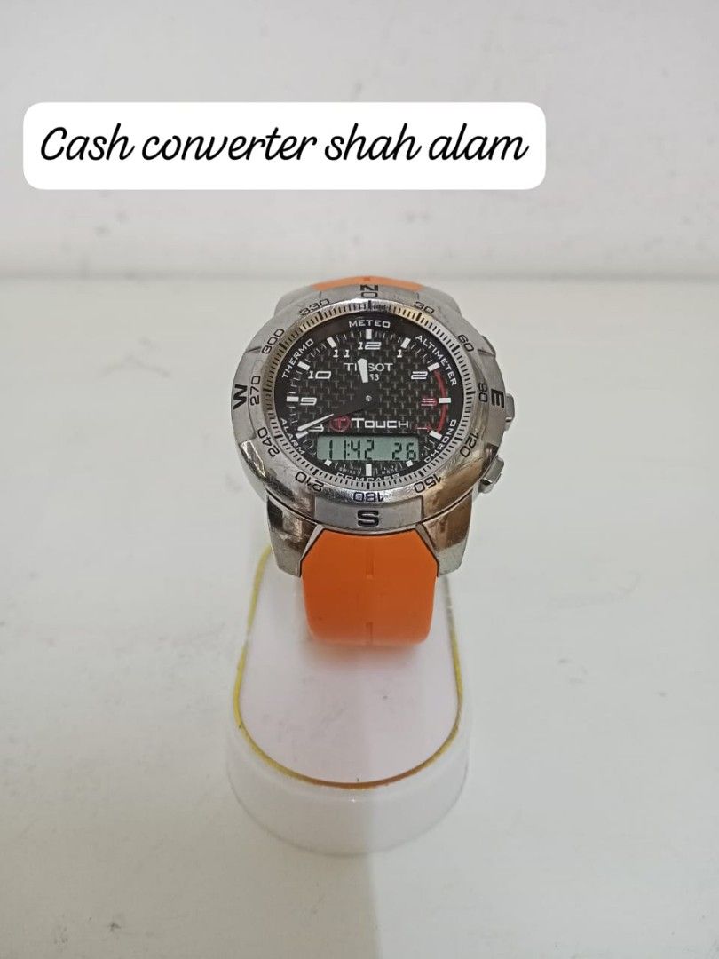 TISSOT T Touch Expert Men s Watch Digital With Orange Strap Swiss Made