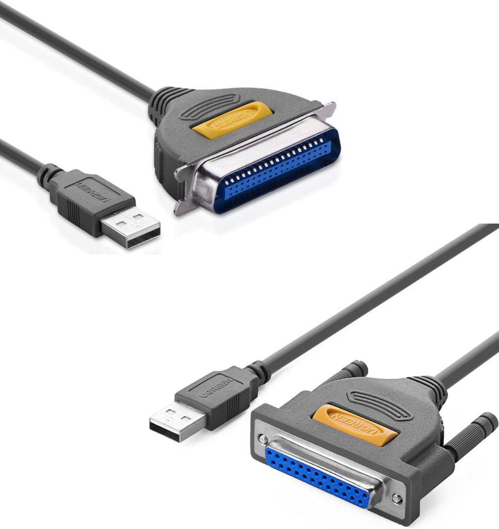 UGREEN USB to Parallel Port Bundle IEEE1284 CN36 Printer Cable Adapter ...