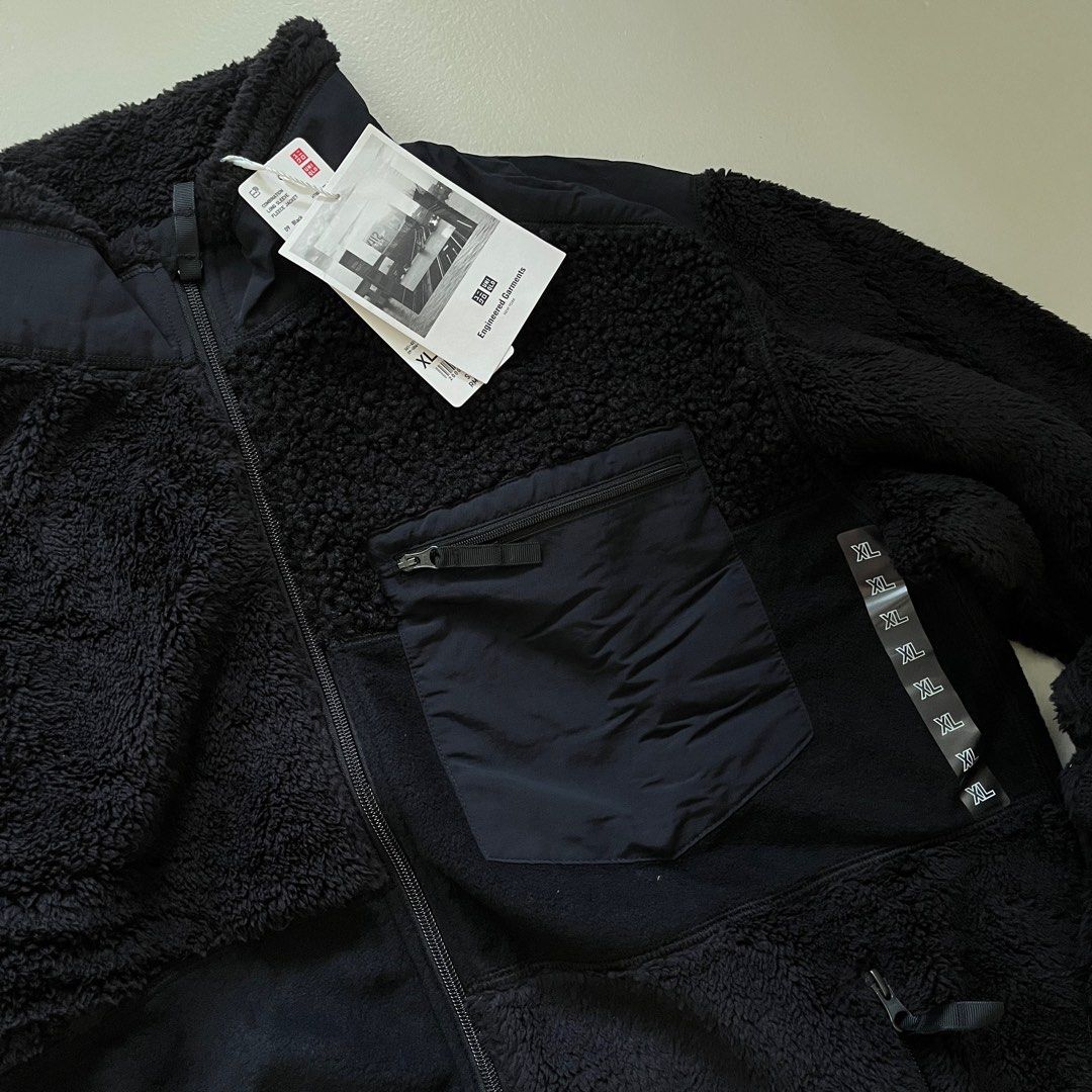 Uniqlo x engineered garments 2025 fleece combination jacket black