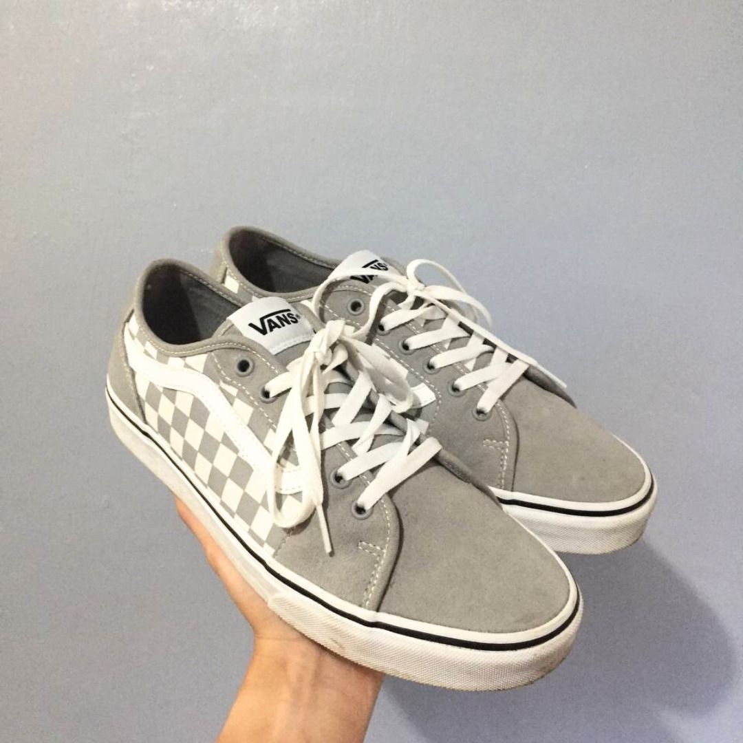 Vans old skool pro grey checker outlet