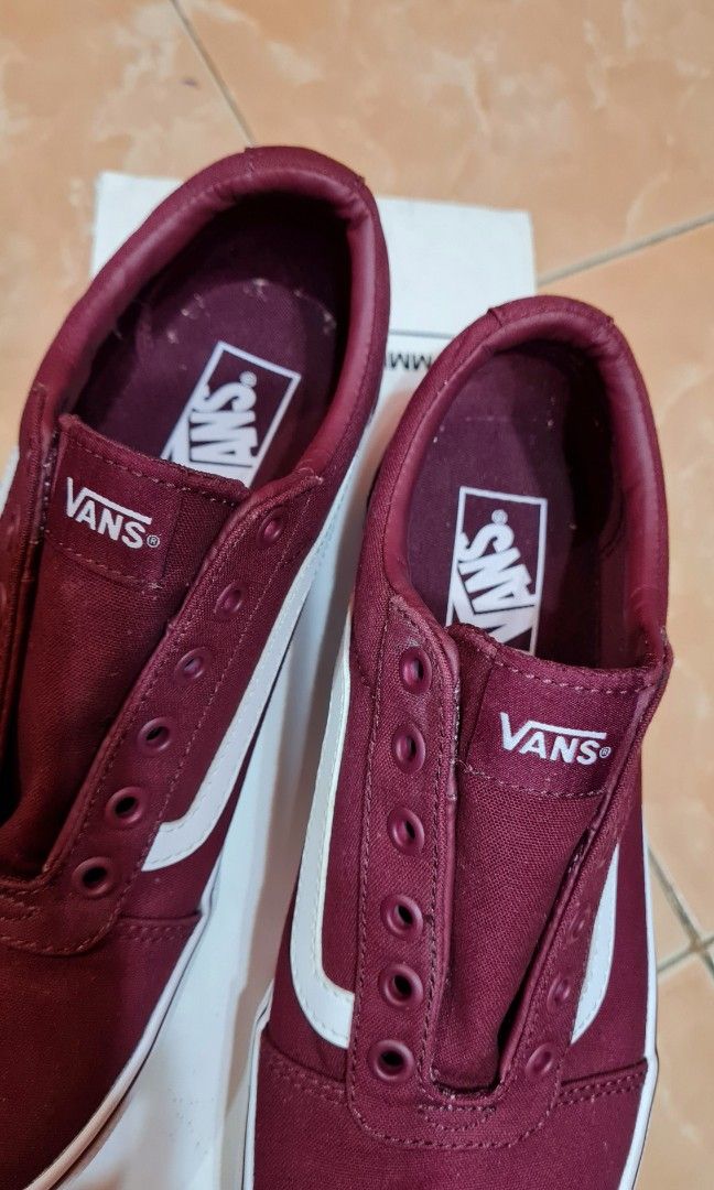 Vans Ward Low Burgundy Size 40 No box