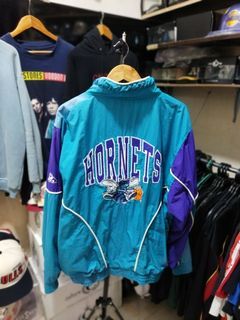 Vintage Rare NBA Charlotte Hornets Starter Denim Varsity Jacket