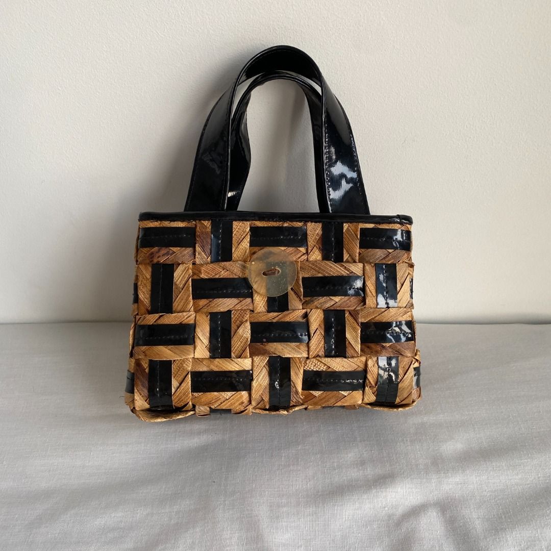 Vintage on sale bamboo purse
