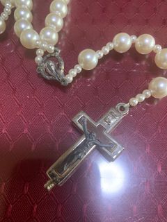 Vintage pearl rosary from ROME