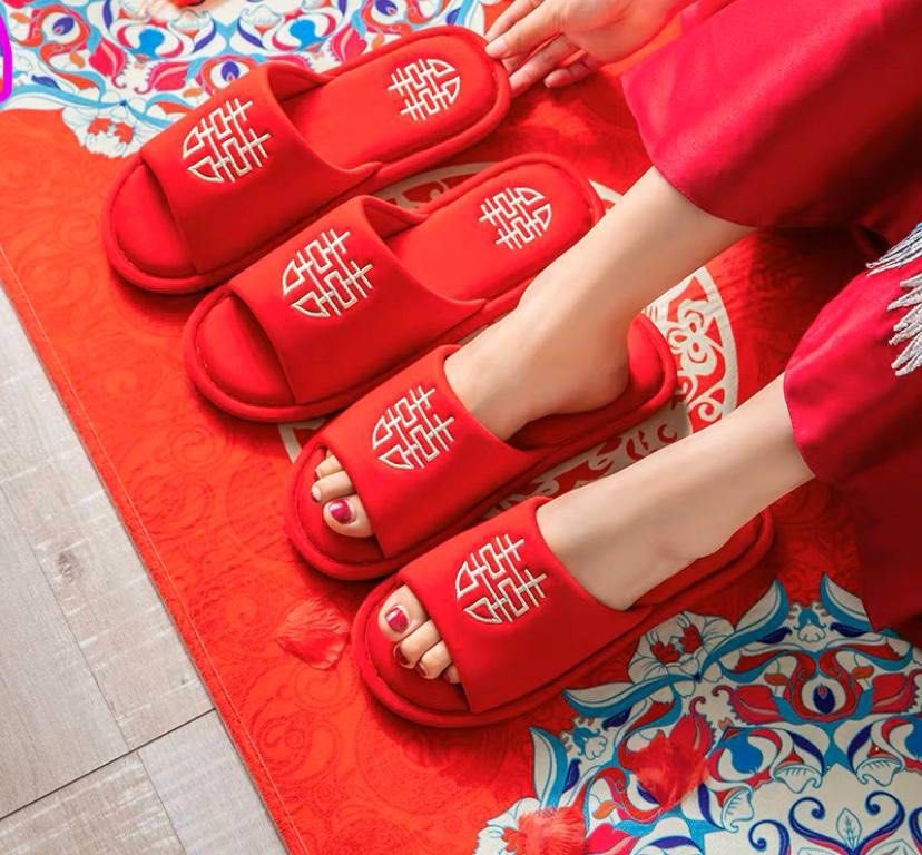 Red slippers womens top