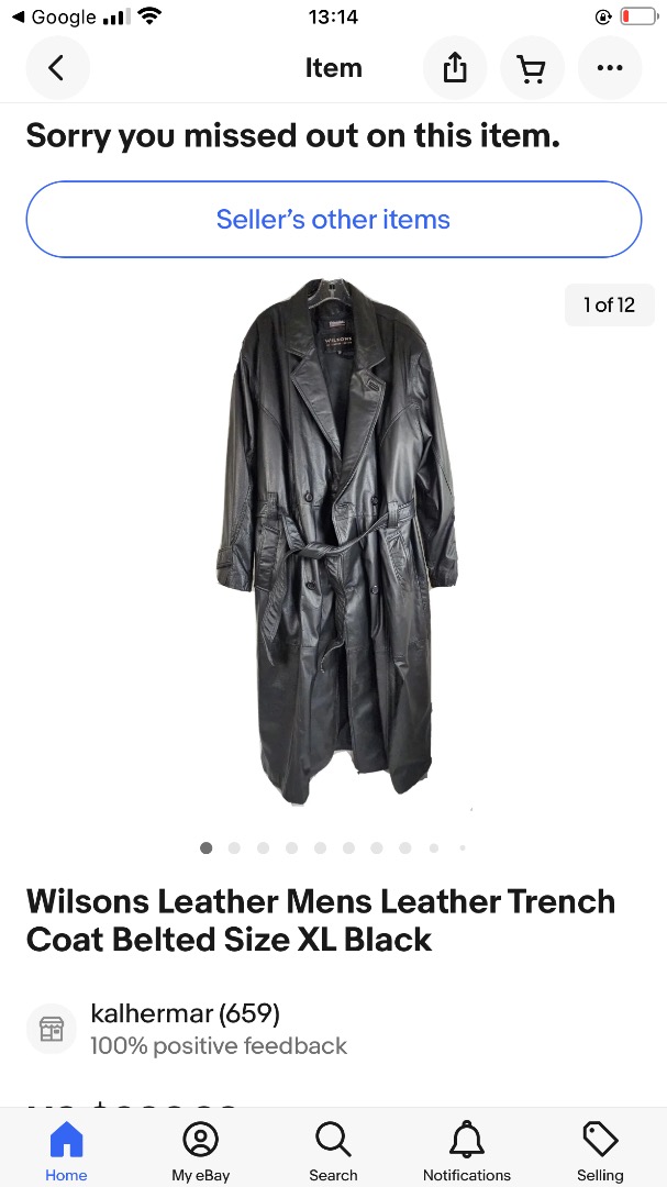 Men's wilson best sale leather trench coat