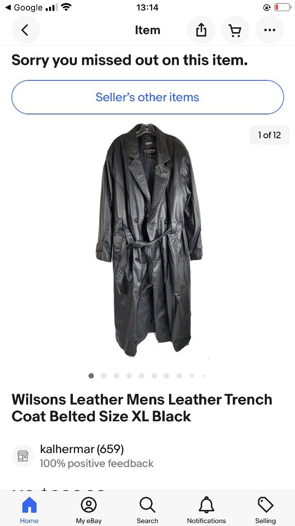 Wilson leather trench best sale coat