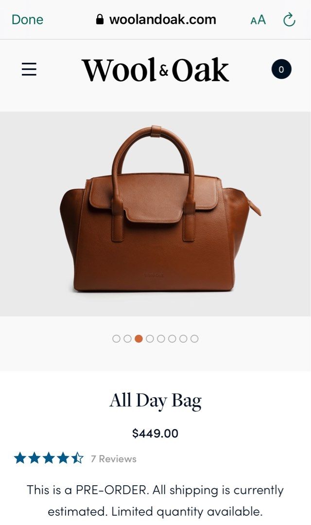 Wool & oak all day bag 2025