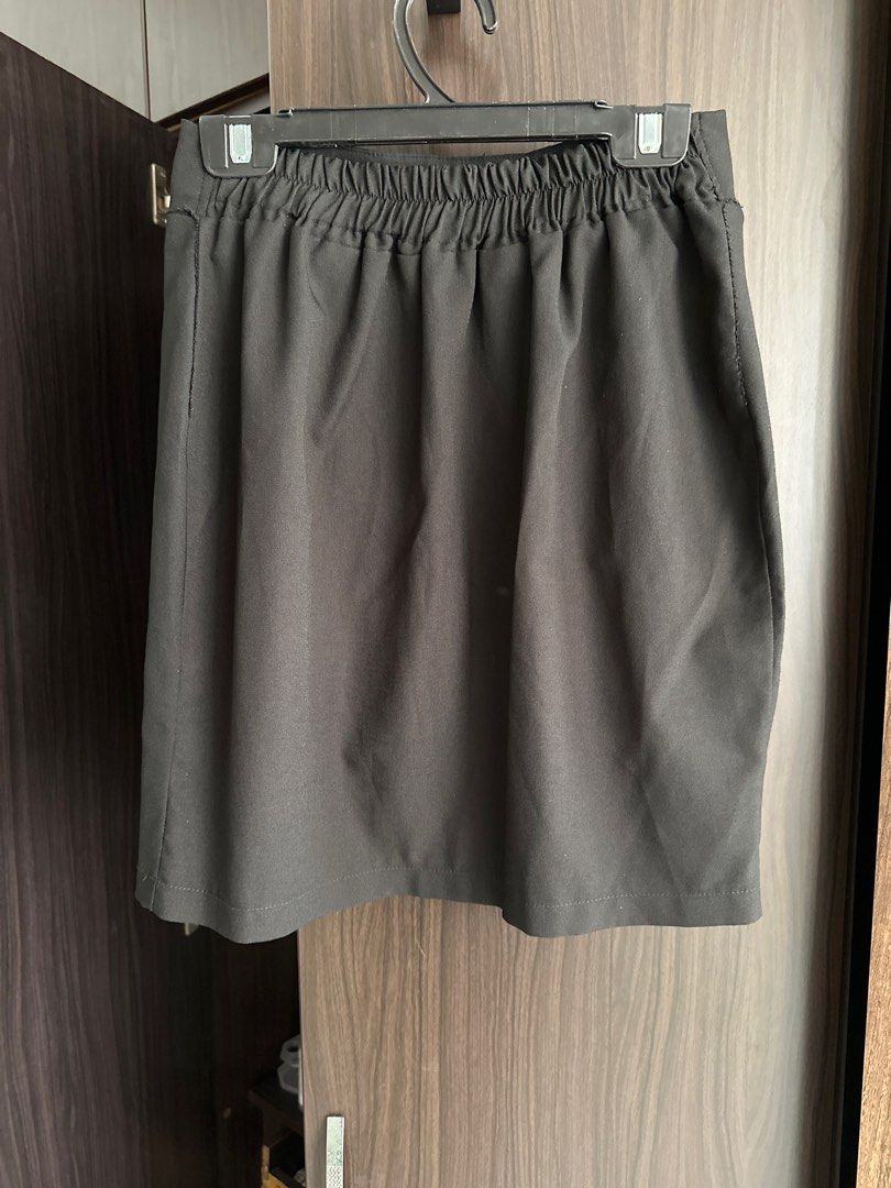 Elastic waist work skirt outlet