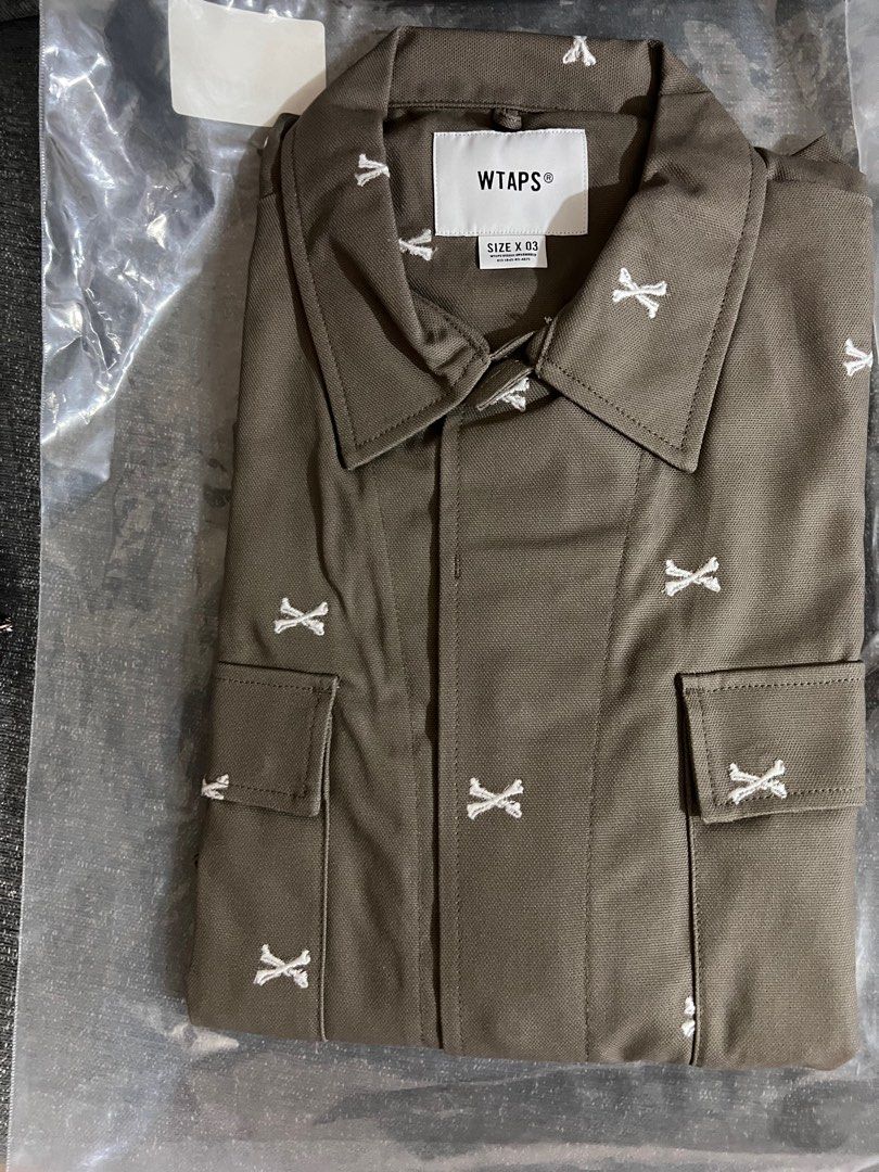 Wtaps 22ss jungle shirt crossbones 全新, 男裝, 外套及戶外衣服