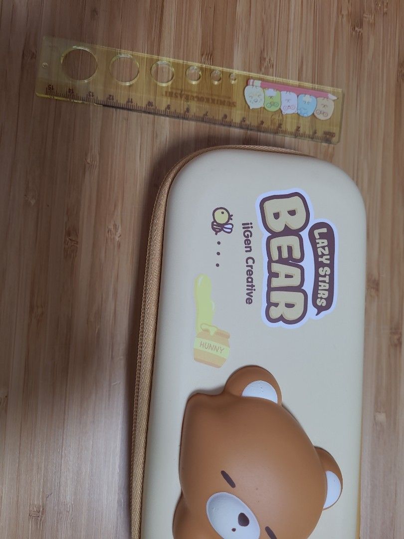 Squishy Ruler wts bear squishy pencil case (does not include ruler shown in pic ...