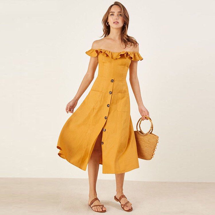 Mustard dresses clearance