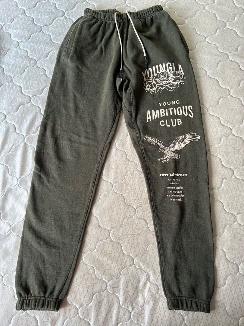 YoungLA Immortal Jogger olive, Men's Fashion, Bottoms, Joggers on Carousell