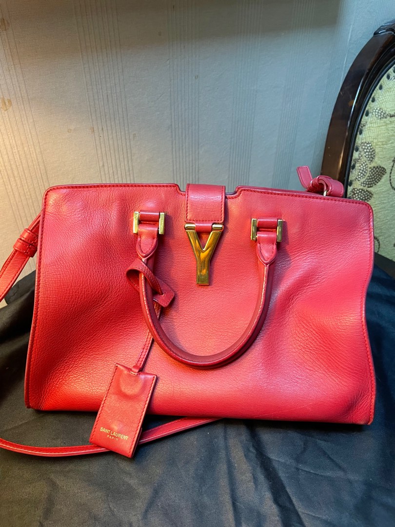 Yves Saint Laurent Pink Leather Small Cabas Chyc Bag