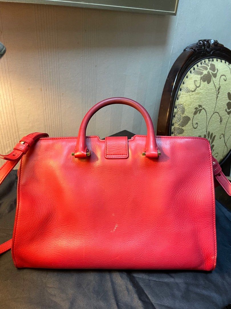 Saint Laurent Cabas Chyc Small Red with original dustbag Luxury