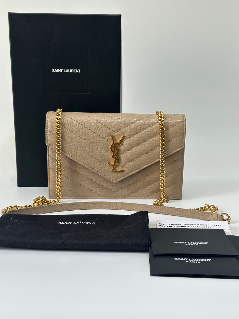 YSL Woc Small Grain, Luxury, Bags & Wallets on Carousell