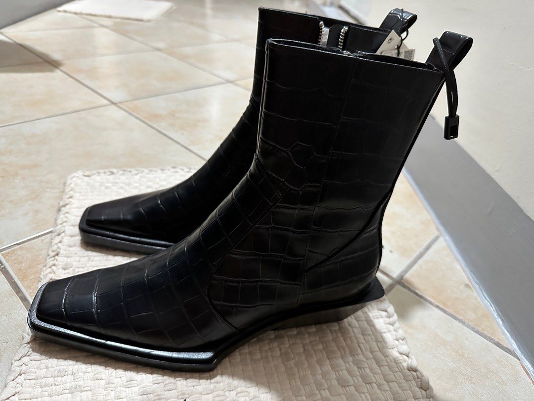 zara girls black boots