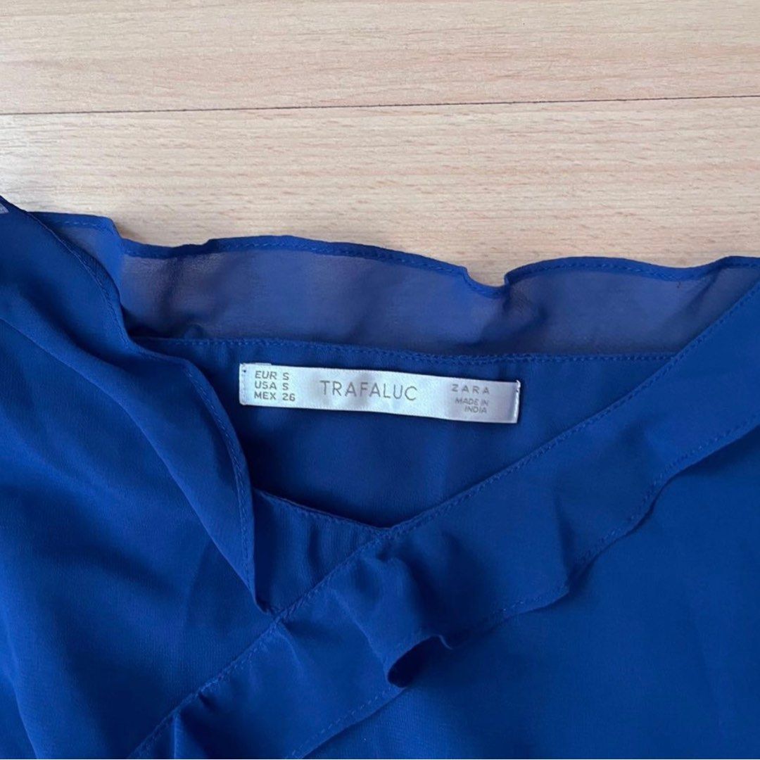 Zara Mini Dress (Category: Dresses) located in Makati City. Submitted by bilzer (Listing ID 1259005711, Image 2). Description: Blue mini dress With extra beads Unworn, brand new Negotiable ◡̈ .