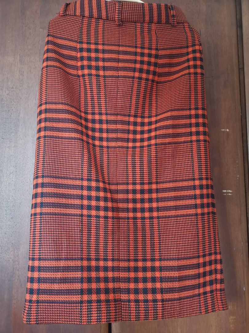 Plaid tube skirt online zara