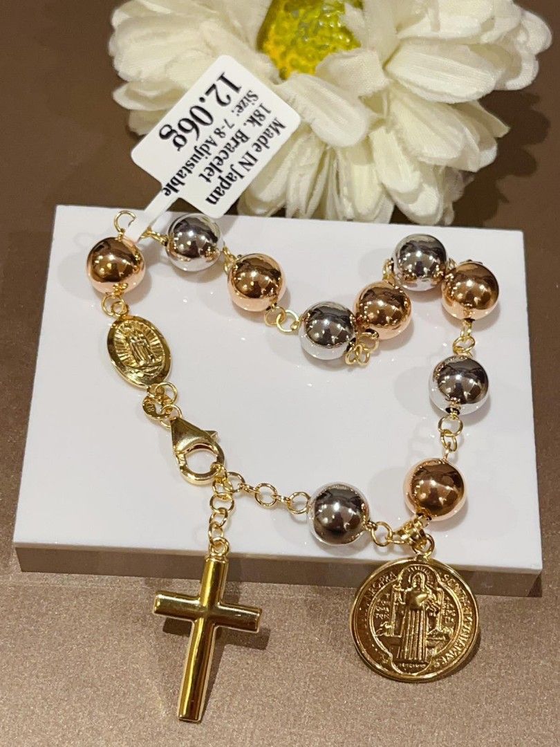 Tri color rosary bracelet outlet