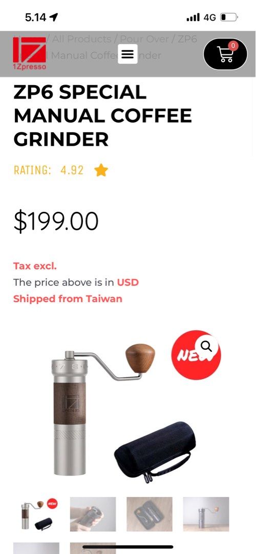 1zpresso zp6 special edition manual coffee grinder, Kitchen