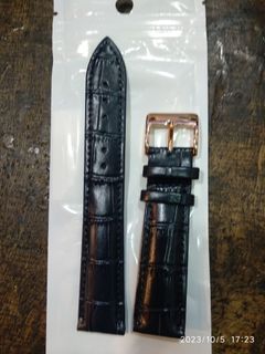 森可20mm藍黑色超真皮錶帶