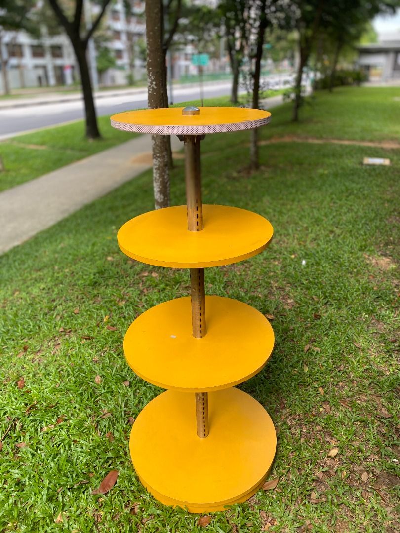 4Tier Round Shelf with wheels, Furniture & Home Living, Furniture