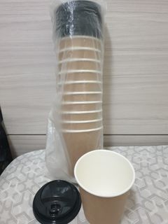 免洗外帶咖啡杯，飲料杯。多用途功能杯，(一杯一蓋5元)。