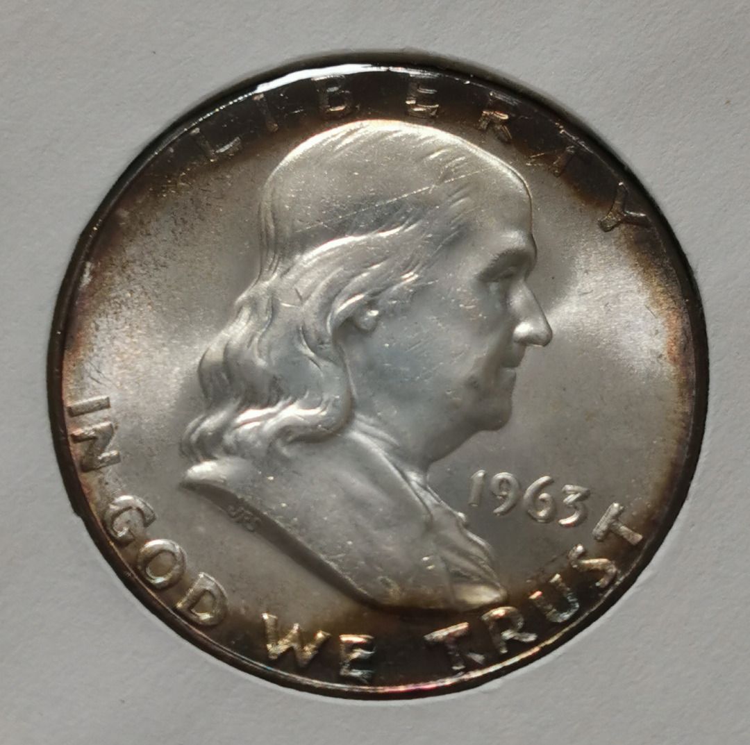 包漿銀幣] 1963年美國50分硬幣一枚(27-03), 興趣及遊戲, 收藏品及紀念品, 錢幣- Carousell
