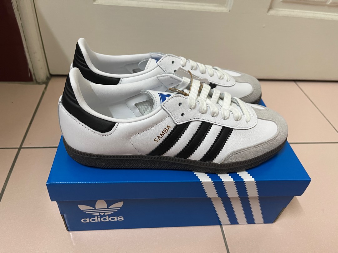 *全新* Adidas Samba OG 白黑 UK6(24.5)