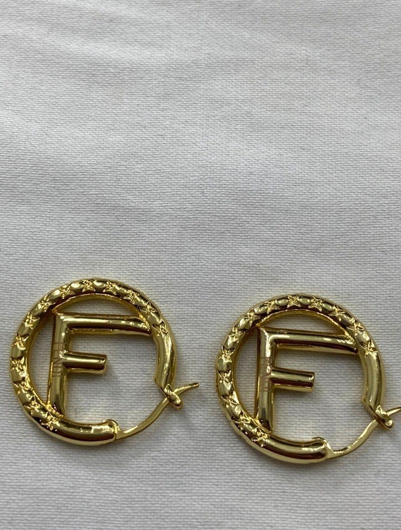Auth Vintage Fendi Hoop Earrings Luxury Accessories on Carousell