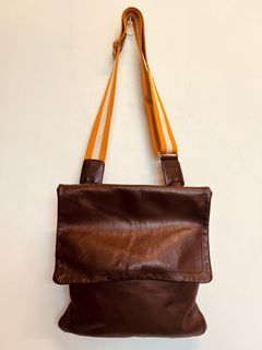 ⭐️日本帶回專櫃正品 ⭐️BALLY  咖啡色 經典真皮 大容量斜背包