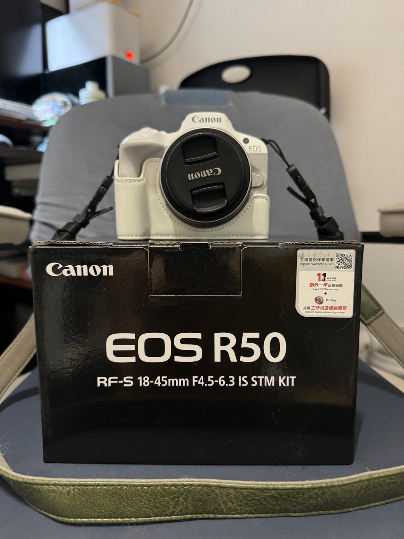 有保Canon EOS R50 白色, 攝影器材, 相機- Carousell
